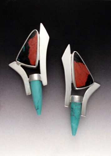 Click to view detail for MB-E433 Earrings Earth, Water, Fire $760